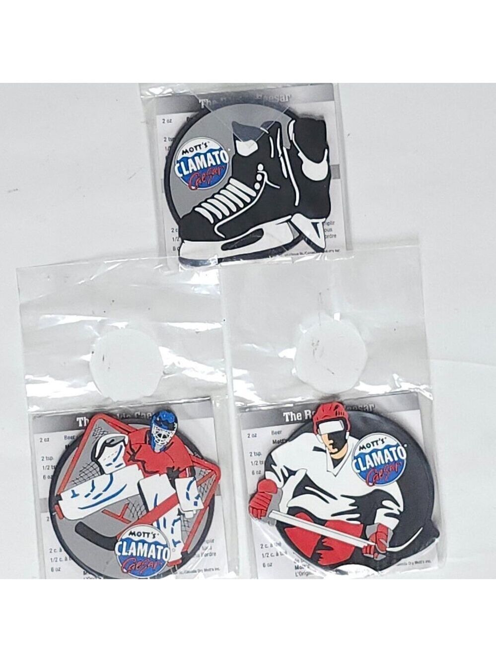 RARE MOTT'S CLAMATO CAESAR Coasters LOT of 3 Unique